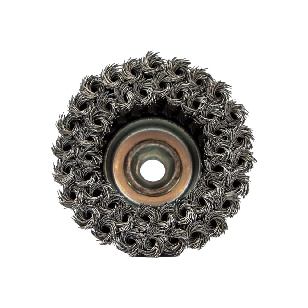 Command PRO Cup Brush, Knotted, Double Row, 4 in x .020 in x 5/8 in-